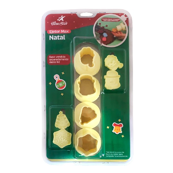 Mostrar detalhes de Molde para Ejetor Max Natal para Doces Até 25g  BLUE STAR Imagem de Molde para Ejetor Max Natal para Doces Até 25g  BLUE STAR